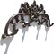 Key Holder for Wall Mount Cast Iron Key Hook Key Rack Vintage Design Screws and Anchors Small Key Hanger Metal Key Rail with 3 Key Hooks